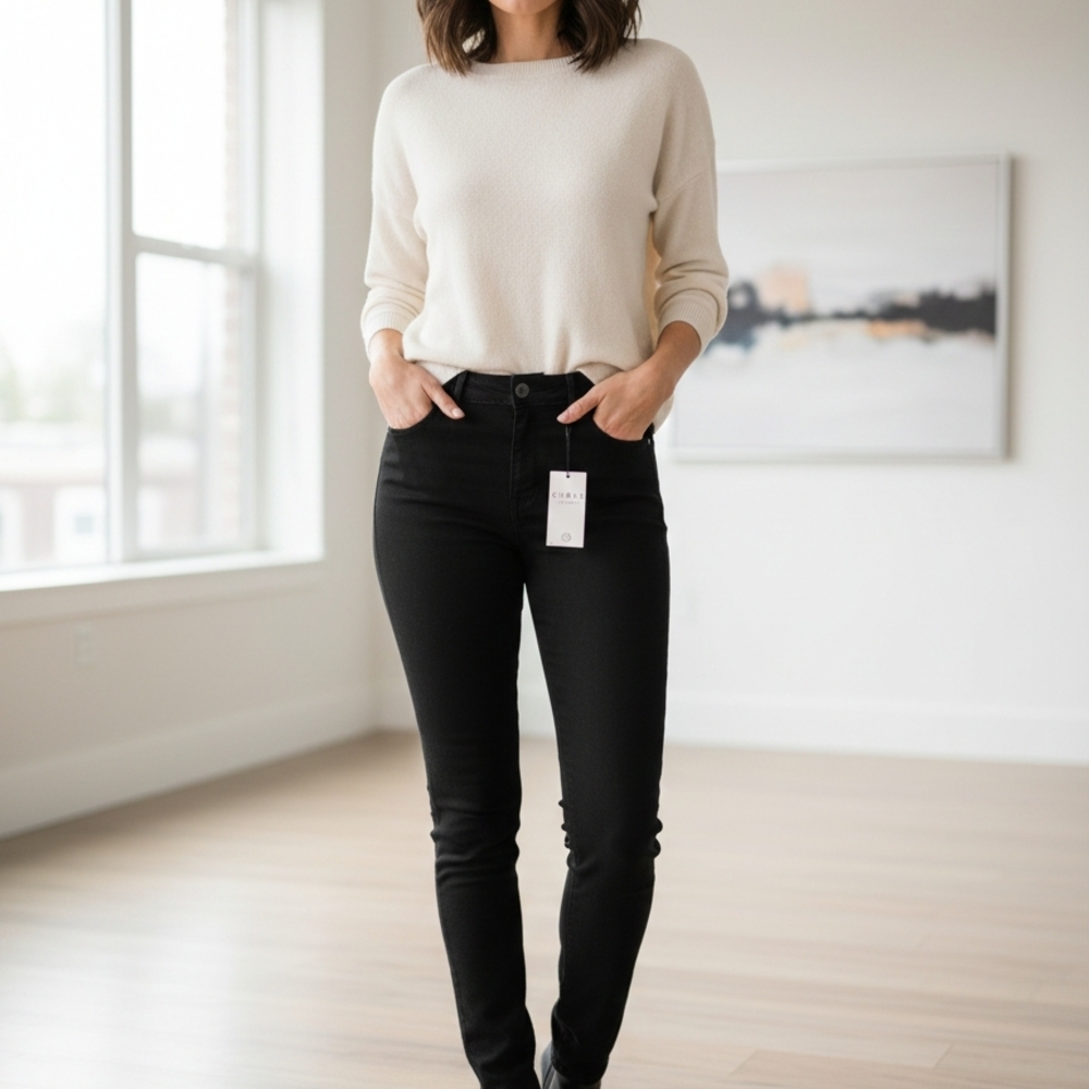 Classic Black Boot Cut Jeans for Women